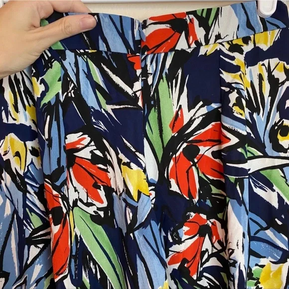 Lulus Pauma Navy Blue Print Wide-Leg Pants Women’s Size Medium NWT - Picture 9 of 13